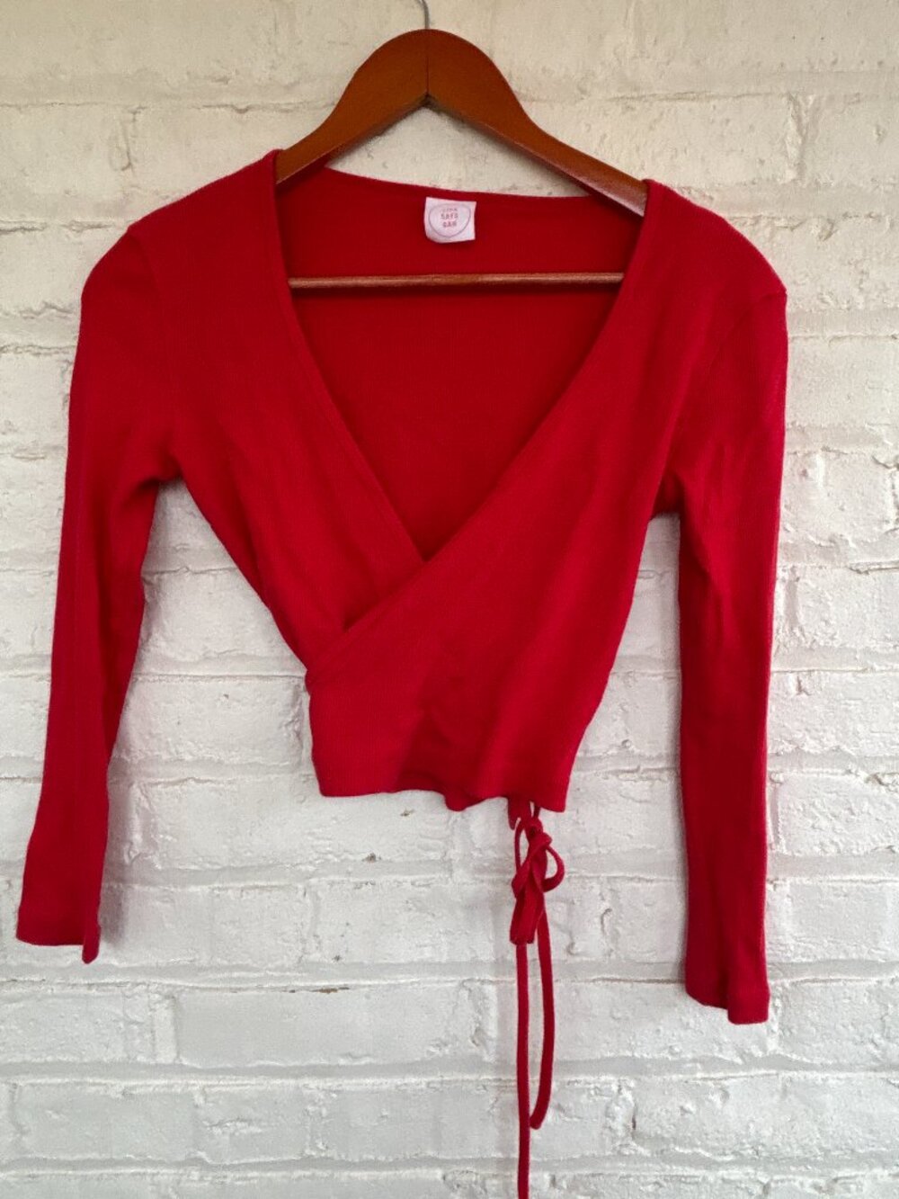 Lisa Says Gah - Lucille Wrap Top - Cherry - XS